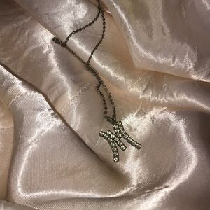 “M” necklace, vintage